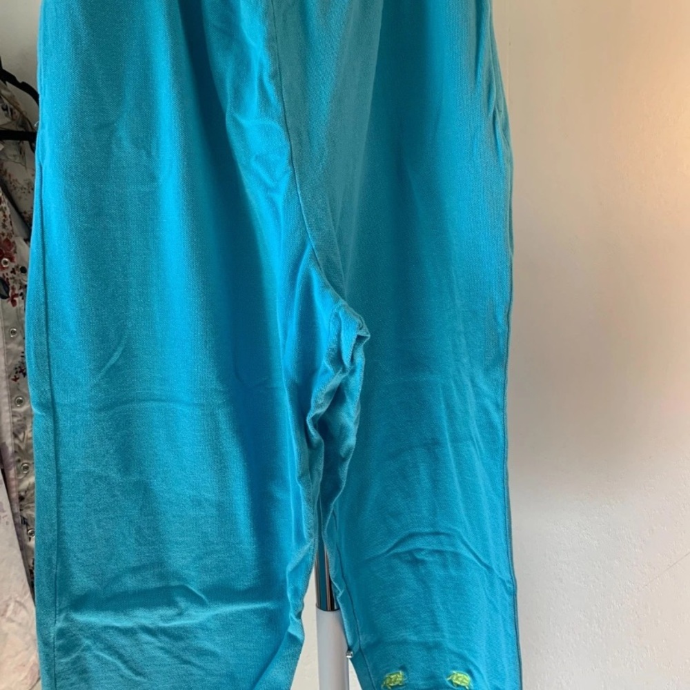 Quacker Factor Turquoise Blue Pants Large